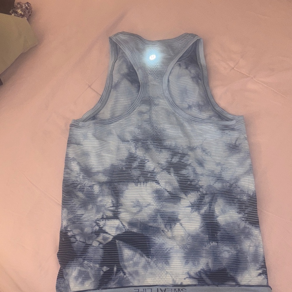 lululemon athletica Blue Tie-Dye Tank Top